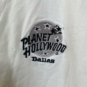 Vintage Planet Hollywood MADE IN THE USA tee men’s oversized cream white B57